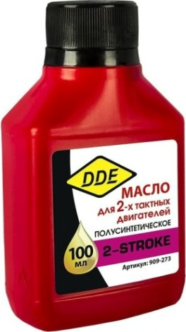 Масло для 2-тактных двигателей DDE 0,1 л красное, полусинтетическое [909-273]