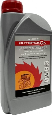 Масло для 2-тактных двигателей ИНТЕРСКОЛ 1 л полусинтетическое [2600 004]