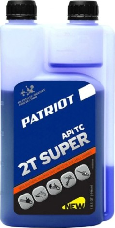 Масло для 2-тактных двигателей PATRIOT Super Active 2T 0,946 л полусинтетическое с дозатором [850030569]