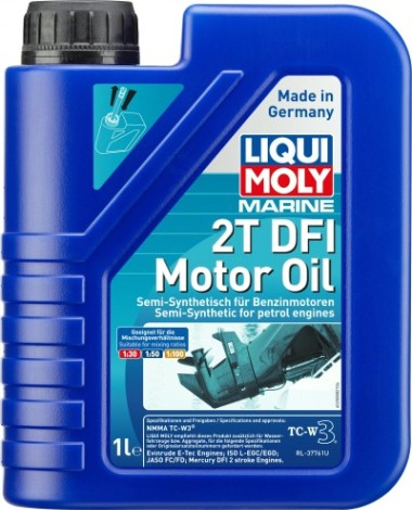 Масло для 2-тактных лодочных моторов LIQUI MOLY Marine 2T DFI Motor Oil 1 л 25088 полусинтетическое [25088]