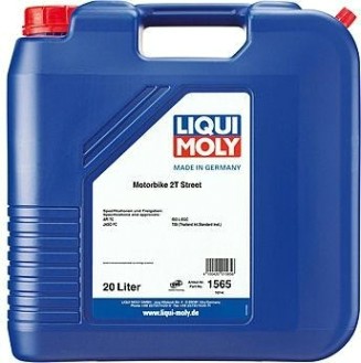 Масло для 2-тактных мотоциклов LIQUI MOLY Motorbike 2T Street 20 л 1565 полусинтетика [1565]