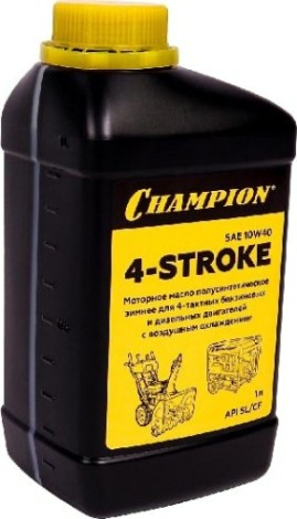 Масло для 4-тактных бензиновых двигателей CHAMPION SAE-10W40 1 л полусинтетическое [952853]