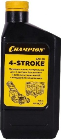 Масло для 4-тактных бензиновых двигателей CHAMPION SAE-30 0,6 л минеральное [952851]