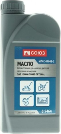 Масло для 4-тактных бензиновых двигателей СОЮЗ SAE 10W40 0,946 л полусинтетическое [МПСС-0104Б-2]
