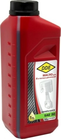 Масло для 4-тактных двигателей DDE SAE 30 1 л [M-SAE30]