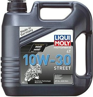 Масло для мотоциклов LIQUI MOLY SAE 10W30 Motorbike 4T Street 4 л 1688 синтетическое [1688]