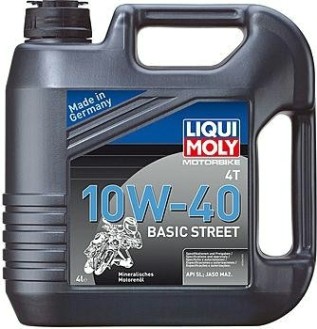 Масло для мотоциклов LIQUI MOLY SAE 10W40 Motorbike 4T Basic Street 4 л 3046 [3046]