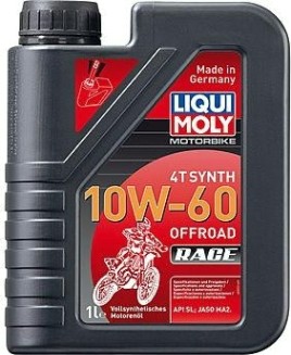 Масло для мотоциклов LIQUI MOLY SAE 10W60 Motorbike 4T Synth Offroad Race 1 л 3053 синтетическое [3053]