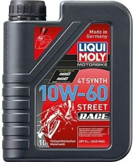 Масло для мотоциклов LIQUI MOLY SAE 10W60 Motorbike 4T Synth Street Race 1 л 1525 синтетическое [1525]