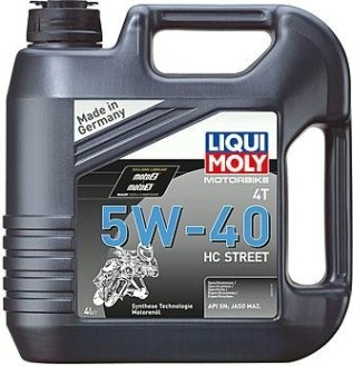 Масло для мотоциклов LIQUI MOLY SAE 5W40 Motorbike 4T HC Street 4 л 20751 синтетическое [20751]