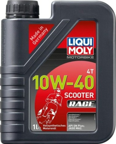 Масло для скутеров LIQUI MOLY SAE 10W40 Motorbike 4T Scooter Race 1 л 20826 синтетическое [20826]