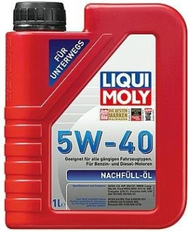 Масло доливочное LIQUI MOLY SAE 5W40 Nachfull Oil 1 л 8027 синтетическое [8027/1305]