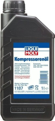 Масло компрессорное LIQUI MOLY Kompressorenoil (VDL-100) 1 л 1187 синтетическое [1187]