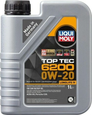 Масло моторное LIQUI MOLY SAE 0W20 Top Tec 6200 1 л 20787 синтетическое [20787]