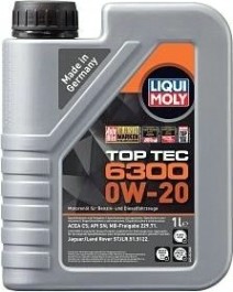 Масло моторное LIQUI MOLY SAE 0W20 Top Tec 6300 1 л 21216 синтетическое [21216]