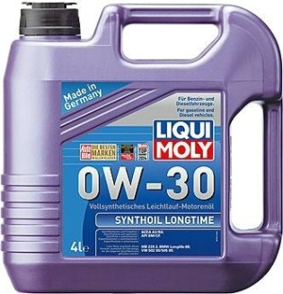 Масло моторное LIQUI MOLY SAE 0W30 Synthoil Longtime 4 л 7511 синтетическое [7511]
