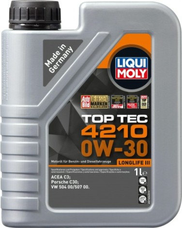Масло моторное LIQUI MOLY SAE 0W30 Top Tec 4210 1 л 21604 синтетическое [21604]