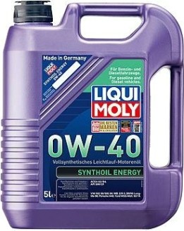 Масло моторное LIQUI MOLY SAE 0W40 Synthoil Energy 5 л 1923/9515 синтетическое [9515]