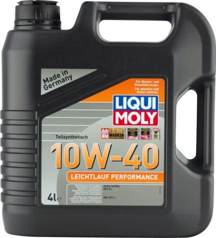 Масло моторное LIQUI MOLY SAE 10W40 Leichtlauf Performance 4 л 8998 полусинтетическое [8998]