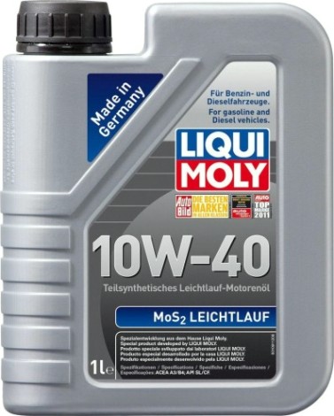 Масло моторное LIQUI MOLY SAE 10W40 MoS2 Leichtlauf 1 л 1930/2626 полусинтетическое [1930/2626]