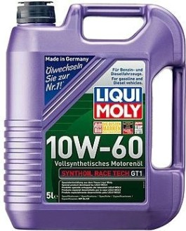 Масло моторное LIQUI MOLY SAE 10W60 Synthoil Race Tech GT1 5 л 1944 синтетическое [8909/1944]