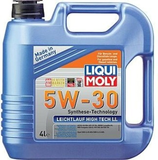Масло моторное LIQUI MOLY SAE 5W30 Leichtlauf High Tech LL 4 л 39006 синтетическое [39006]