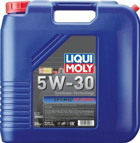 Масло моторное LIQUI MOLY SAE 5W30 Optimal HT Synth 20 л 39003 синтетическое [39003]