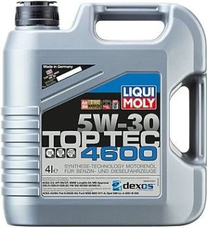 Масло моторное LIQUI MOLY SAE 5W30 Top Tec 4600 4 л 3763 синтетическое [3763]
