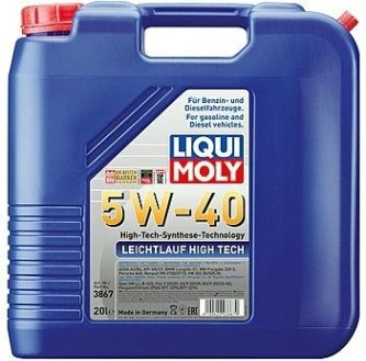 Масло моторное LIQUI MOLY SAE 5W40 Leichtlauf High Tech 20 л 3867 синтетическое [3867]