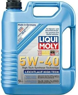 Масло моторное LIQUI MOLY SAE 5W40 Leichtlauf High Tech 5 л 8029/2328 синтетическое [8029/2328]