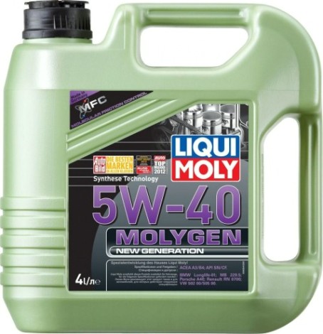 Масло моторное LIQUI MOLY SAE 5W40 Molygen New Generation 4 л 9054/8578 синтетическое [9054]