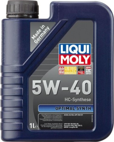 Масло моторное LIQUI MOLY SAE 5W40 Optimal Synth 1 л 3925 синтетическое [3925]