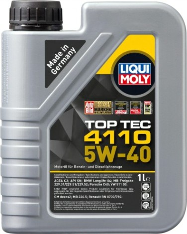 Масло моторное LIQUI MOLY SAE 5W40 Top Tec 4110 1 л. 21478 синтетическое [21478]