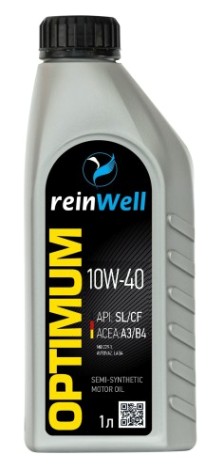 Масло моторное REINWELL 10W40 A3/B4 1 л полусинтетическое [4957]