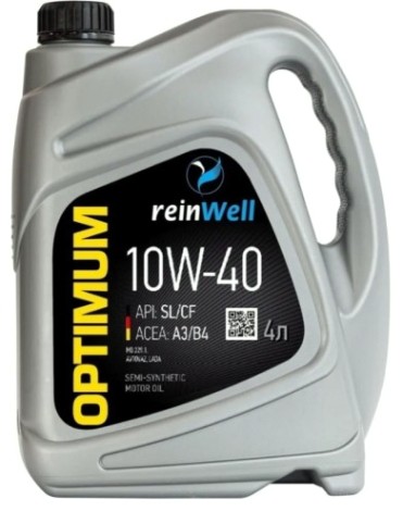 Масло моторное REINWELL 10W40 A3/B4 4 л полусинтетическое [4958]