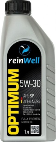 Масло моторное REINWELL 5W30 API SP, ACEA A5/B5 1 л синтетическое [4942]