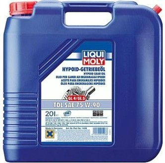 Масло трансмиссионное LIQUI MOLY 75W 90 Hypoid-Getriebeoil TDL GL-4/GL-5 20 л 1408 [1408]