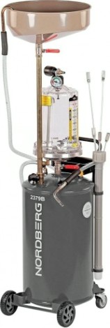 Маслосборная установка NORDBERG 2379G пневматическая, 65 л (серая) [ЦБ-0007745]