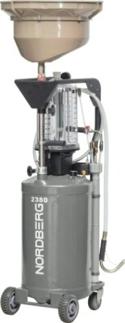 Маслосборная установка NORDBERG 2380G пневматическая, 80 л (серая) [ЦБ-0007748]
