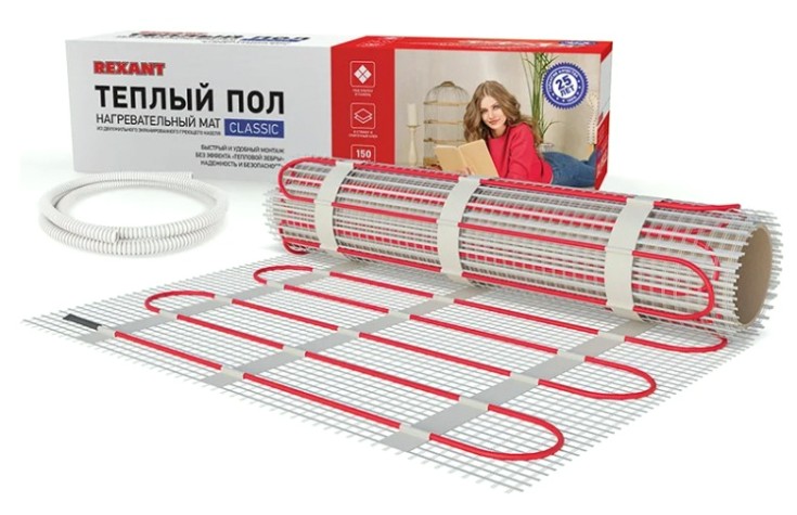 Мат нагревательный REXANT 51-0503-2 Classic RNX -1,5-225 двухжильный с экраном