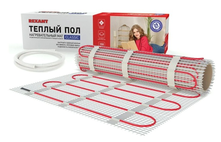 Мат нагревательный REXANT 51-0505-2 Classic RNX -2,5-375 двухжильный с экраном