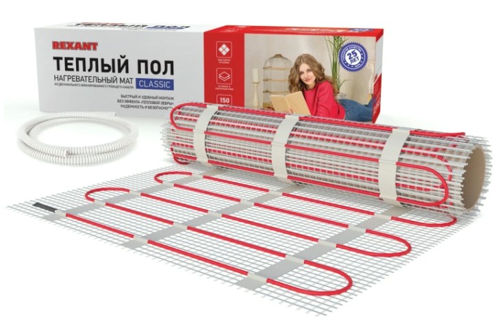 Мат нагревательный REXANT 51-0525-2 Classic RNX-13,0-1950 двухжильный с экраном Мат нагревательный REXANT 51-0525-2 Classic RNX-13,0-1950 двухжильный с экраном