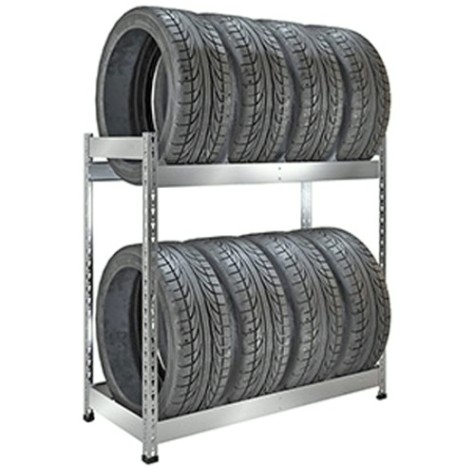 Металлический стеллаж для хранения 8 шин ПРАКТИК SB 1153х1167х525 оцинкованный [S24799713258]