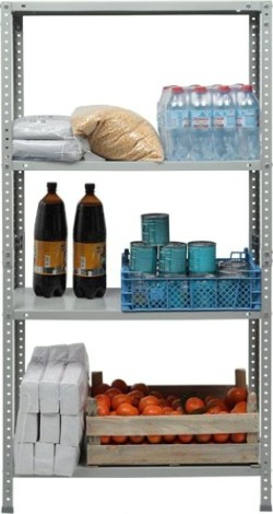 Металлический стеллаж ПРАКТИК ES150KD/75x30/4 серый [S24099033402]