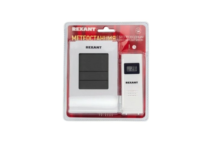 Метеостанция REXANT 70-0595 с беспроводным выносным датчиком