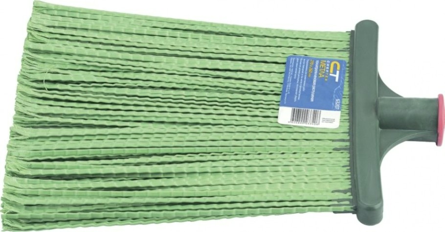 Метла полипропиленовая СИБРТЕХ распушеная 270 х 260 мм, с черенком 63218 [63218]