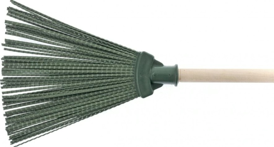 Метла полипропиленовая СИБРТЕХ веерная 270 х 260 мм с черенком 63227 [63227]