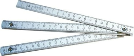 Метр складной КАЛИБРОН 1.0 м (алюминиевый) [116533]