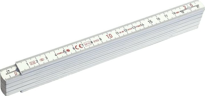 Метр складной, пластмассовый STABILA тип 1007 2,0 м х 16 мм [01001]