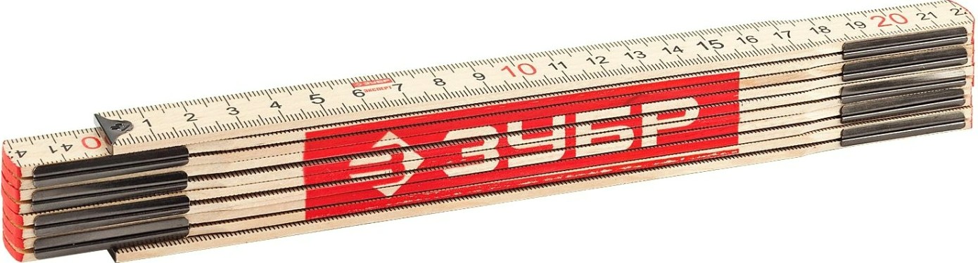 Метр складной ЗУБР ЭКСПЕРТ усиленный, деревянный, 2м [3424-2_z01]